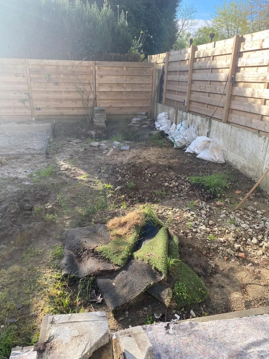 Grondwerken in de tuin